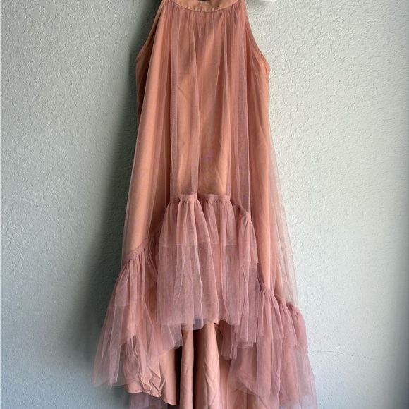 Joyfolie Girls Pink Fay Tulle High-Low Party Dress - Picture 2 of 8